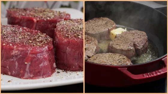 Sear and Baste the Steaks