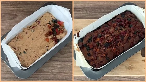 Bake the fruit cake
